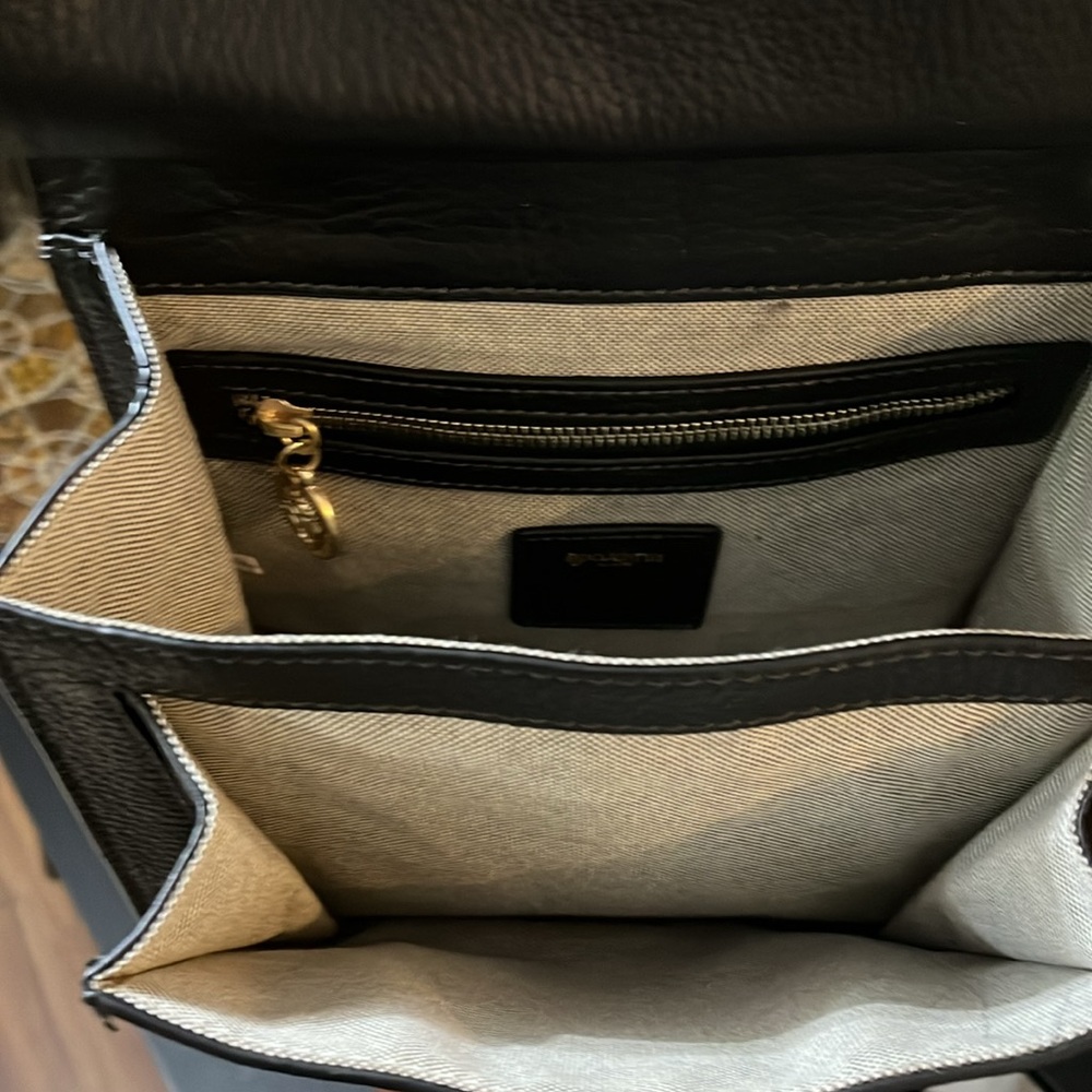 Spartina Black Leather Convertible Crossbody- Satchel Handbag NWOT - Picture 5 of 5